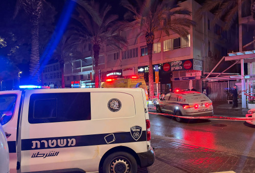 הזירה בהרצליה (צילום: דוברות המשטרה)