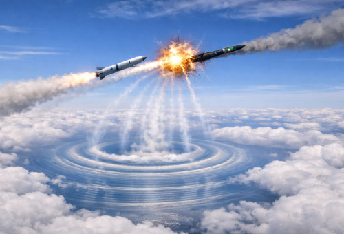 יירוט טילים: גלי הקול מהפיצוץ (צילום: מעריב אונליין)