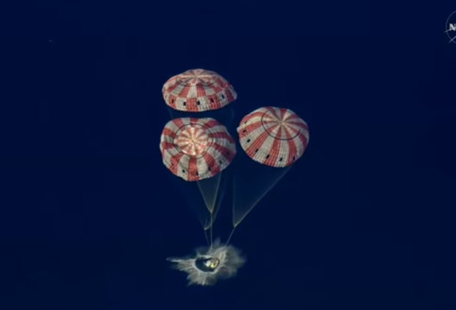 חללית אוריון נחתה בשלום (צילום: נאס"א)