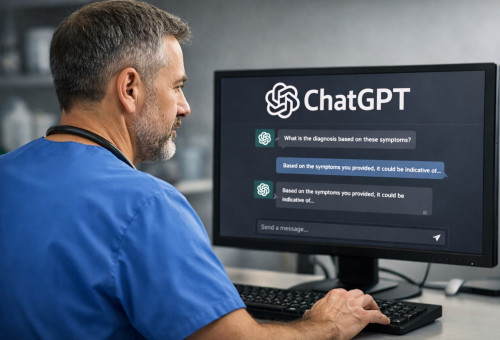 רופא והצ'אט. עידן חדש ברפואה (צילום: מעריב אונליין)