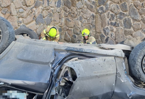 תאונת דרכים בגולן (צילום: כבאות והצלה לישראל)