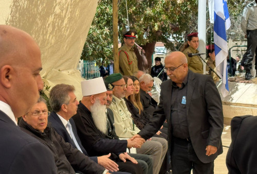 טקס יום הזיכרון לחללי צה"ל בבית העלמין הצבאי בעוספיה (צילום: יואב אתניאל, וואלה!)