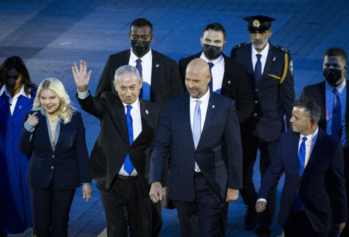 בנימין נתניהו בטקס הדלקת המשואות 2026 (צילום: חיים גולדברג פלאש 90)