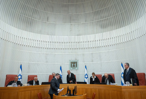 דיון בבג"ץ על הקמת ועדת חקירה לטבח ה-7 באוקטובר (צילום: יונתן זינדל פלאש 90)