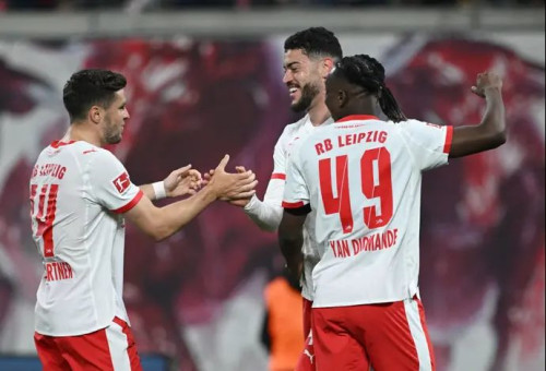 בלי בעיות. לייפציג חוגגת (צילום: רויטרס)