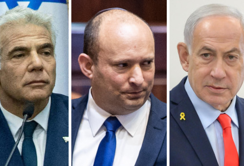 בנימין נתניהו, נפתלי בנט, יאיר לפיד (צילום: יונתן זינדל פלאש 90,מעיין טואף/לע״מ)