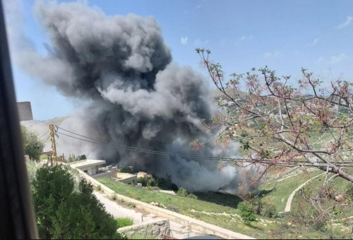 תקיפה בלבנון (צילום: צילום מסך רשת X)