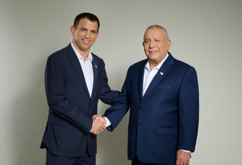 גדי איזנקוט, שאול מרידור (צילום: דוברות מפלגת ישר)