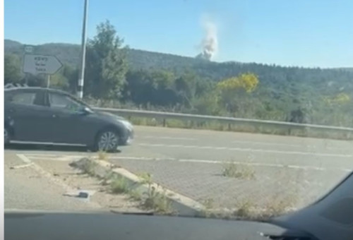 פגיעה בסמוך ליישוב שומרה שבצפון (צילום: תמונה לפי סעיף 27א' לחוק זכויות יוצרים)