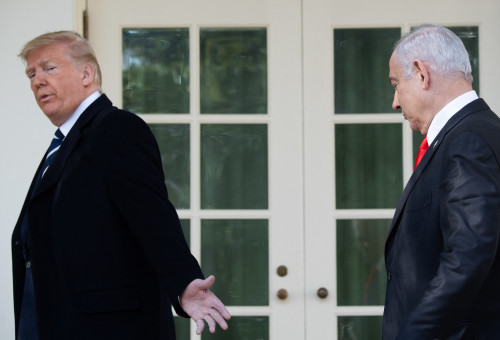 בנימין נתניהו, דונלד טראמפ (צילום: SAUL LOEB/AFP via Getty Images)