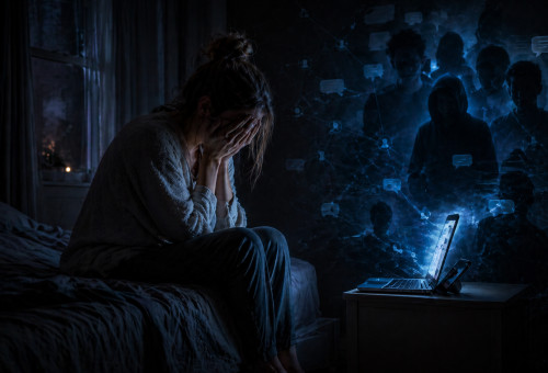 האימה שמאחורי המסך (צילום: AI)