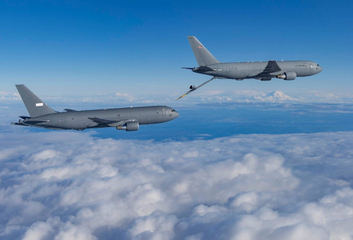 מטוסי התדלוק KC46  (צילום: דובר צה"ל)