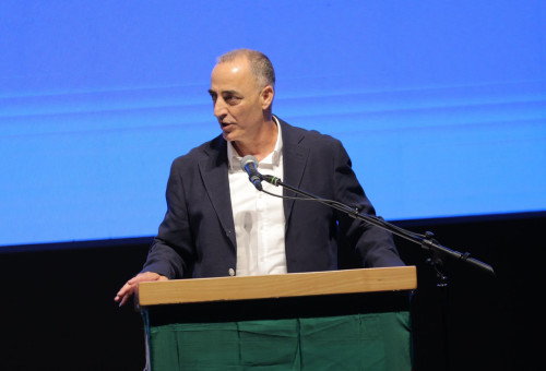 אל״ם (מיל׳) וג׳די סרחאן, יו״ר ״ברית אחים״ (צילום: כינן הנו)