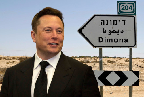 אילון מאסק, דימונה (צילום: AHMAD GHARABLI/AFP via Getty Images,Saul Martinez/Getty Images)
