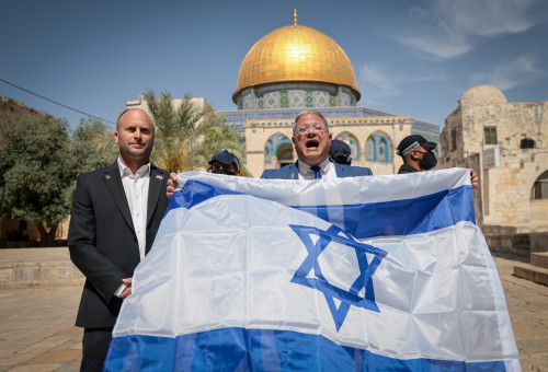 איתמר בן גביר בהר הבית, יום ירושלים 2026 (צילום: Yonatan Sindel/Flash90)