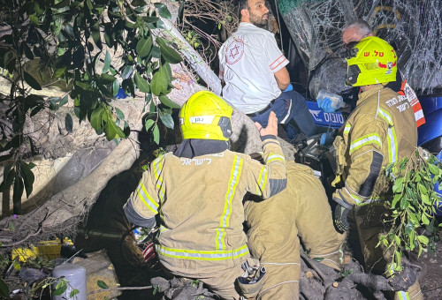 תיעוד מזירת התאונה (צילום: דוברות מד"א)