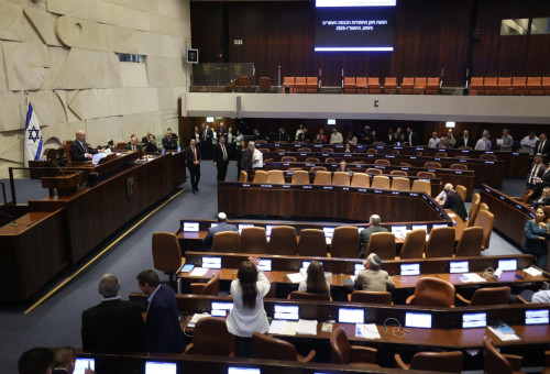 מליאת הכנסת בהצעת חוק פיזור הכנסת ה-25 (צילום: מרק ישראל סלם)