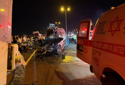 תאונת דרכים קטלנית סמוך למחלף שורק (צילום: מעריב אונליין)