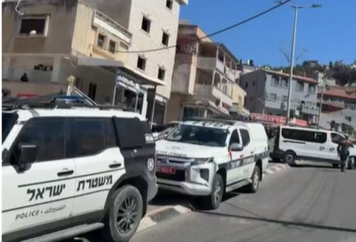 זירת הירי באום אל פאחם (צילום: צילום מסך: תיעוד מבצעי מד"א)