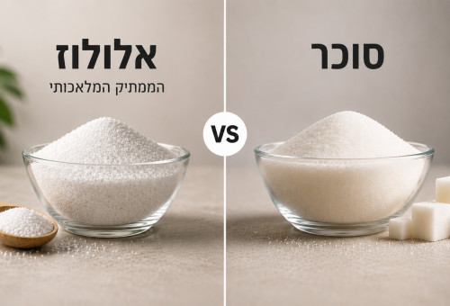 סוכר מול אלולוז (צילום: AI)