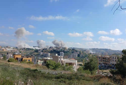 תקיפת צה"ל בנבטיה בדרום לבנון (צילום: רשתות ערביות, שימוש לפי סעיף 27 א')