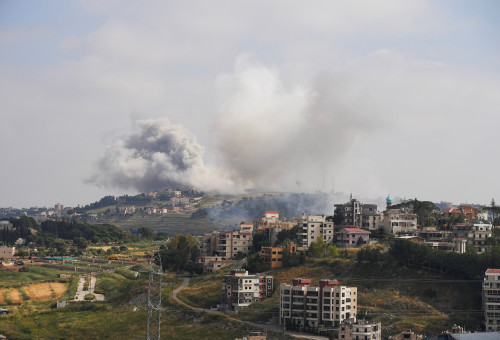תקיפות בנבטיה, דרום לבנון (צילום: REUTERS/Stringer)