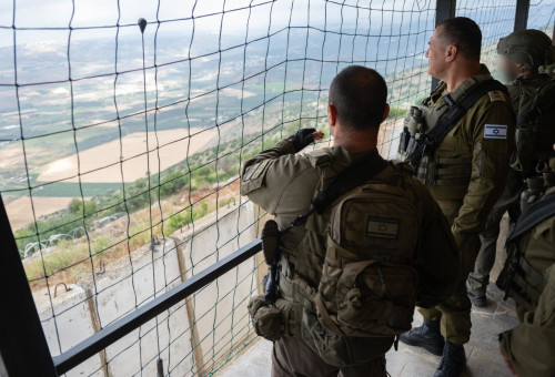 הרמטכ"ל אייל זמיר בביקור באוגדת הבשן בצפון (צילום: דובר צה"ל)