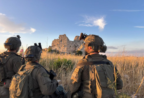 כוחות צה"ל במבצר הבופור (צילום: דובר צה"ל)