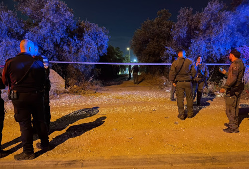 זירת איתור הגופה ברמלה (צילום: דוברות המשטרה)