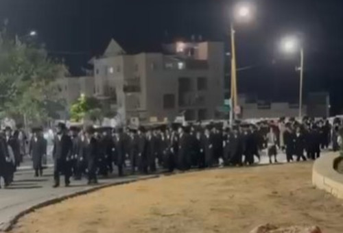 חרדים מפגינים (צילום: שימוש לפי סעיף 27א')