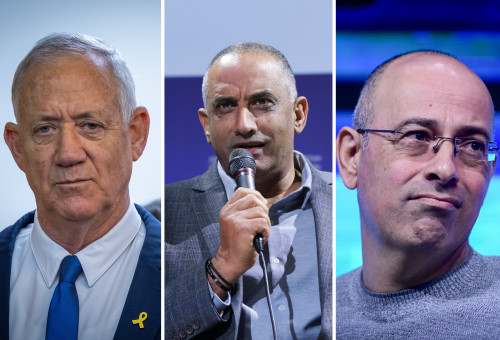 ירון זליכה, דדי שמחי, בני גנץ (צילום: פלאש 90)