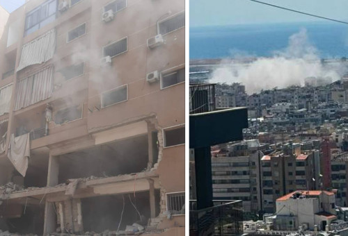 תקיפת צה"ל בלבנון (צילום: רשתות ערביות)