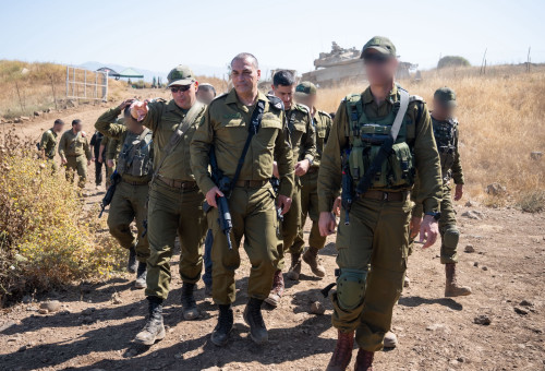 הרמטכ"ל אייל זמיר במהלך התרגיל בצפון (צילום: דובר צה"ל)