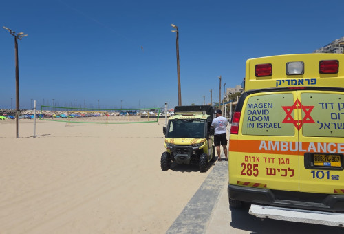 מזירת הטביעה באשקלון (צילום: תיעוד מבצעי מד"א)