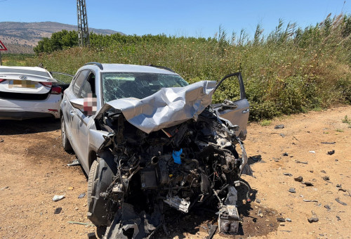תאונת דרכים (צילום: תיעוד מבצעי מד"א)