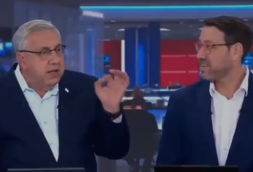 יהודה שלזינגר ויעקב ברדוגו בערוץ 14 (צילום: צילום מסך, ערוץ 14)