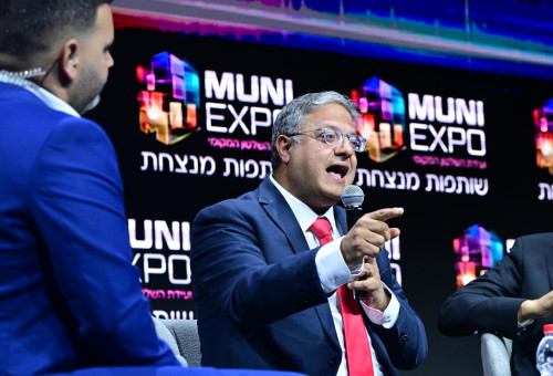 השר לביטחון לאומי, איתמר בן גביר באקספו (צילום: אבשלום ששוני)