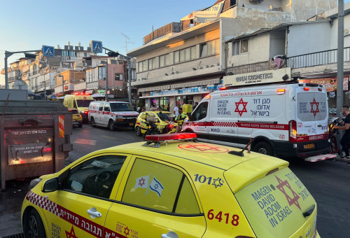 זירת האירוע בתל אביב (צילום: תיעוד מבצעי מד"א)