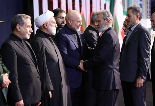 מנהיגי איראן בהלוויית עלי חמינאי (צילום: gettyimages)