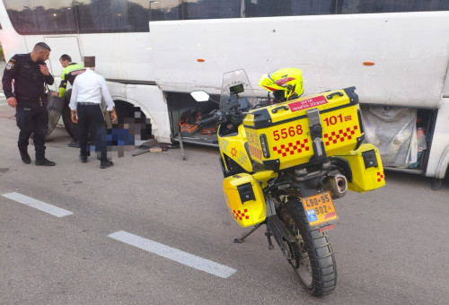 זירת התאונה ביישוב חפץ חיים (צילום: תיעוד מבצעי מד"א)