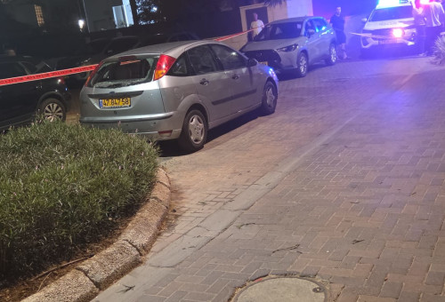 זירת פיצוץ הרימון בפתח תקווה (צילום: שימוש לפי סעיף 27א')