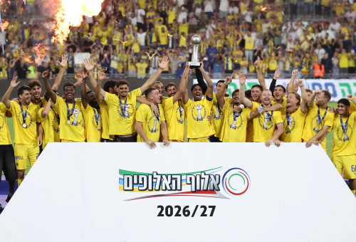 מכבי תל אביב חוגגת זכייה, אלוף האלופים 2026 (צילום: דני מרון)