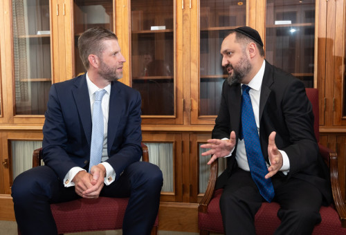 אריק טראמפ וזמיר איסייב (צילום: באדיבות הקהילה היהודית באקו)