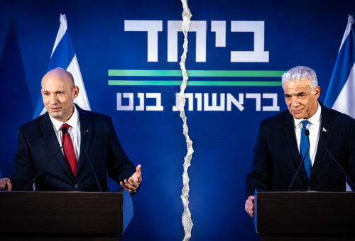 נפתלי בנט ויאיר לפיד (צילום: חיים גולדברג, פלאש 90)