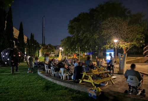 צפייה בגמר מונדיאל 2026 בשיבא (צילום: אבי כלילי)