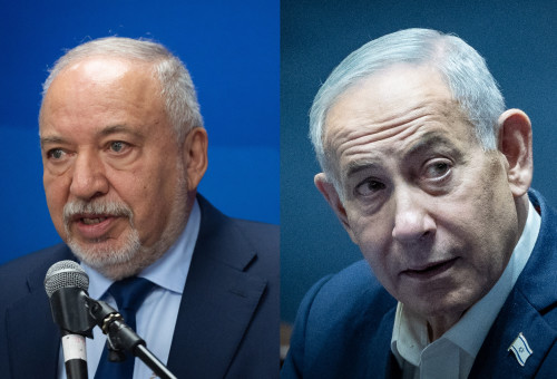 אביגדור ליברמן, בנימין נתניהו (צילום: יונתן זינדל, פלאש 90)
