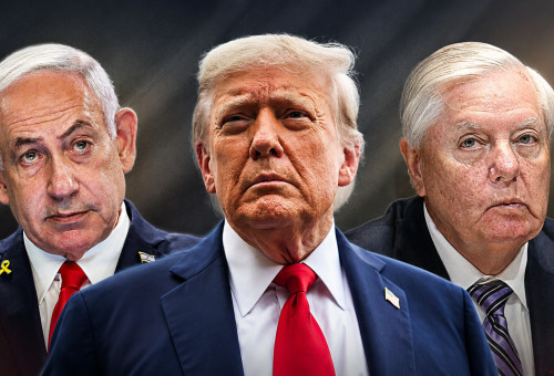 לינדזי גרהאם, דונלד טראמפ, בנימין נתניהו (צילום: gettyimages)