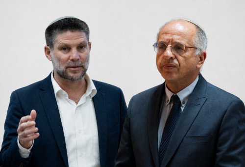 סולברג וסמוטריץ' (צילום: פלאש 90,בינה מלאכותית)
