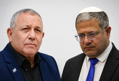 איתמר בן גביר, גדי איזנקוט (צילום: מרק ישראל סלם,אבשלום ששוני)