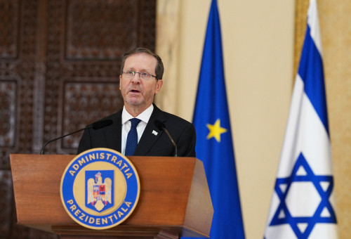 נשיא המדינה יצחק הרצוג (צילום: REUTERS/Andreea Campeanu)